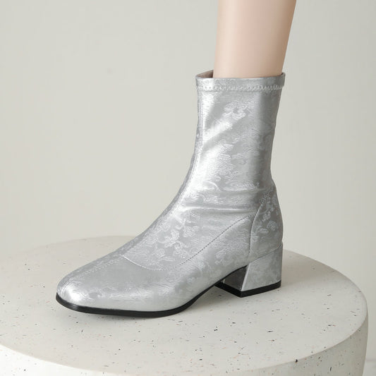 New Chinese-style Womens Shoes French- Elegance Fashion Booties