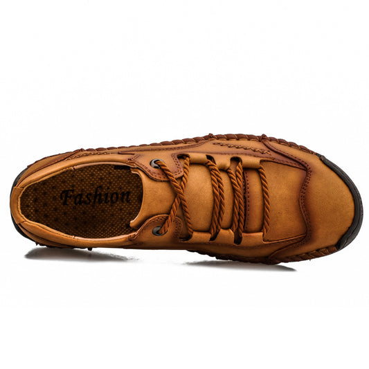 Men’s Leather Sports Sneakers – Outdoor Casual & Hiking Shoes
