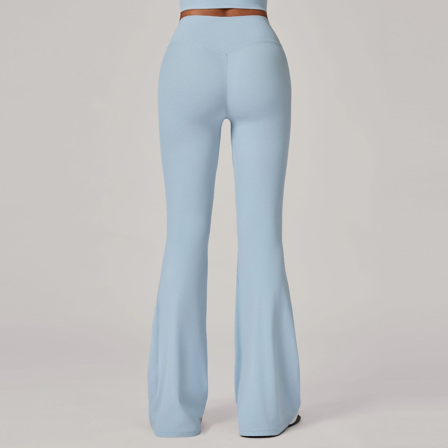 European And American Style Hidden Pleat Flared Yoga Pants For Women