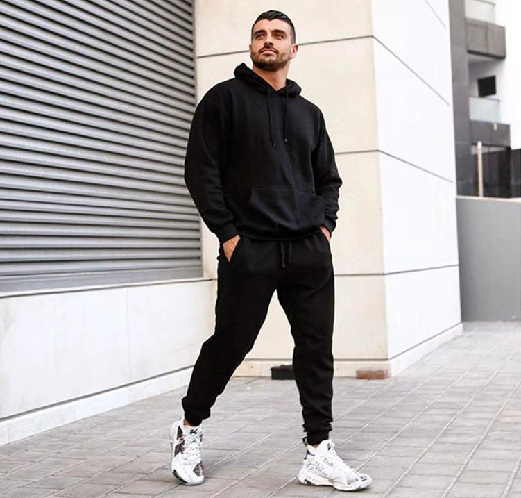 Men’s Suit-Style Pullover Sports Hoodie – Casual Athletic Wear