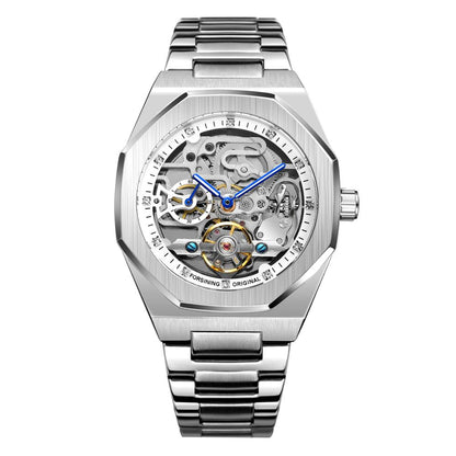 Tourbillon Automatic Skeleton Mechanical Watch for Men – Luxury Stainless Steel Timepiece