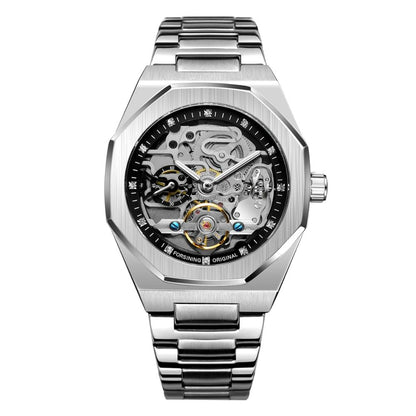 Tourbillon Automatic Skeleton Mechanical Watch for Men – Luxury Stainless Steel Timepiece