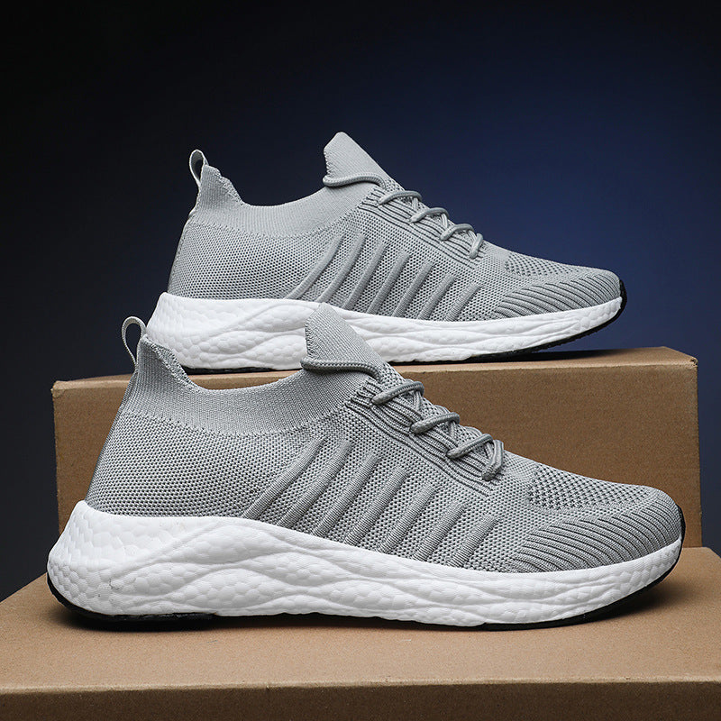 Men's Breathable Woven Sneakers – Lightweight Casual Running Shoes