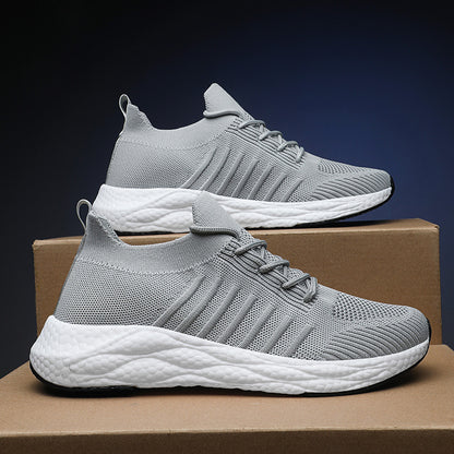 Men's Breathable Woven Sneakers – Lightweight Casual Running Shoes