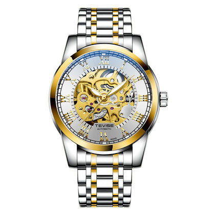 Waterproof Mens Automatic Minimalist Stylish Hollow Mechanical Luminous Watch