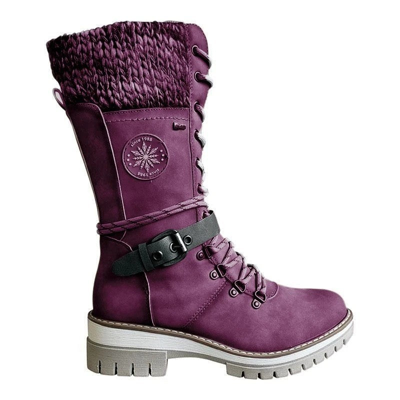 Women’s Winter Riding Boots – European Style Warm Snow Boots