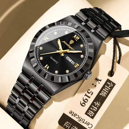 Womens Diamond-studded Waterproof Luminous Fashionable Quartz Watch