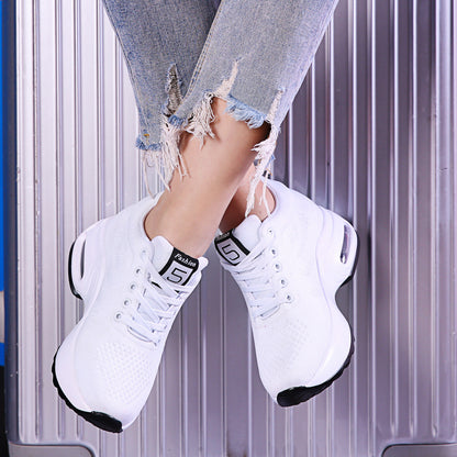 Soft Sole Mesh Breathable Height-increasing Sports Running Platform Casual Shoes