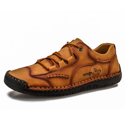 Men’s Leather Sports Sneakers – Outdoor Casual & Hiking Shoes