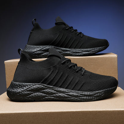 Men's Breathable Woven Sneakers – Lightweight Casual Running Shoes