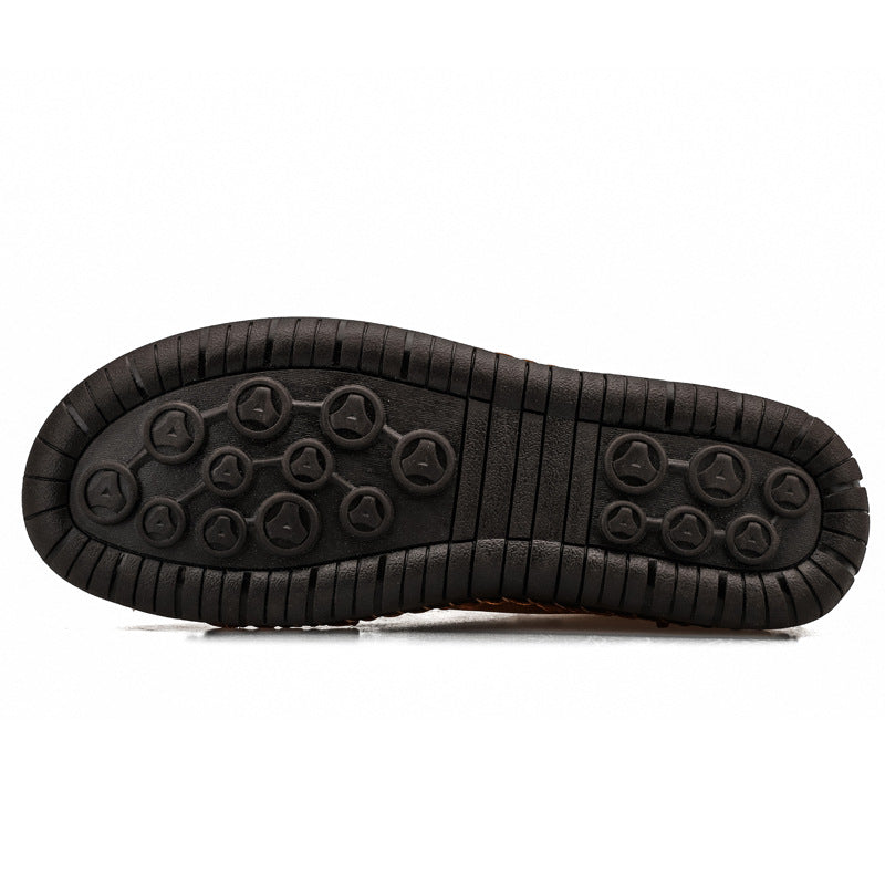 Men’s Leather Sports Sneakers – Outdoor Casual & Hiking Shoes