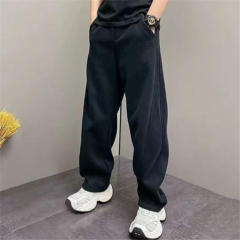 Men’s Fleece Lined Thickened Casual Straight Cut Pants