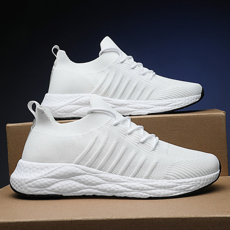 Men's Breathable Woven Sneakers – Lightweight Casual Running Shoes