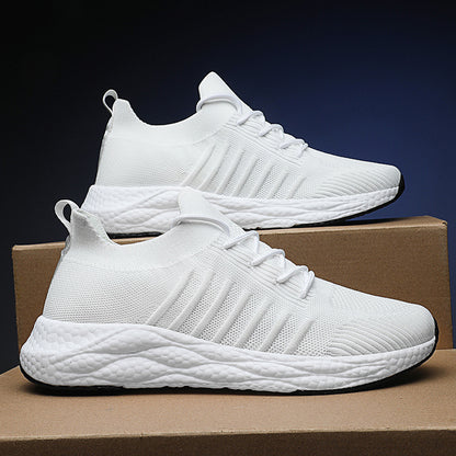 Men's Breathable Woven Sneakers – Lightweight Casual Running Shoes