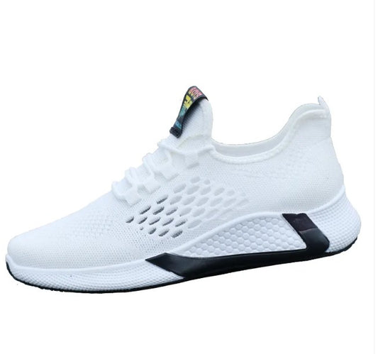 New Sports Shoes Men's Breathable Casual Mesh Shoes Comfort Increase Lace-up Non-slip Low-top Running Shoes