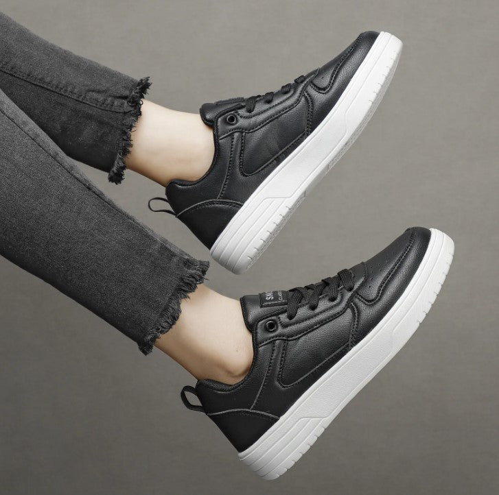 Couple’s Pure White Sneakers – Spring & Autumn Casual Shoes for Men and Women