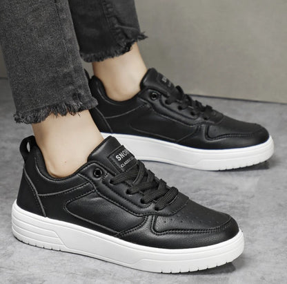 Couple’s Pure White Sneakers – Spring & Autumn Casual Shoes for Men and Women