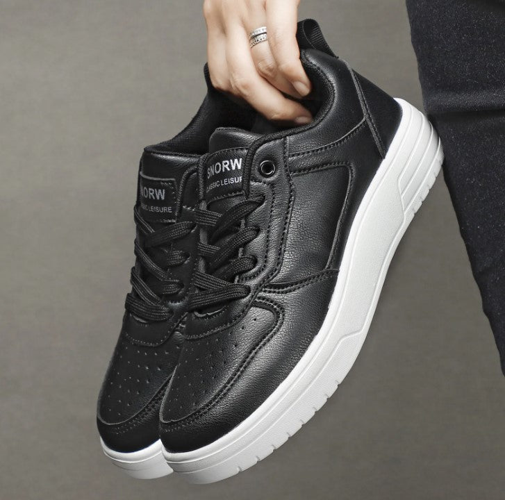 Couple’s Pure White Sneakers – Spring & Autumn Casual Shoes for Men and Women
