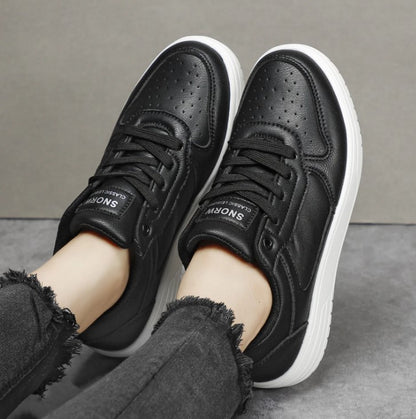 Couple’s Pure White Sneakers – Spring & Autumn Casual Shoes for Men and Women