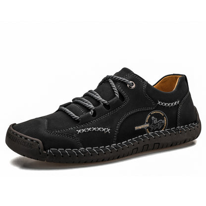 Men’s Leather Sports Sneakers – Outdoor Casual & Hiking Shoes