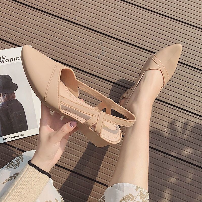 Summer Wedge Platform Womens Sandals Plastic Non-slip For Outdoor Wear