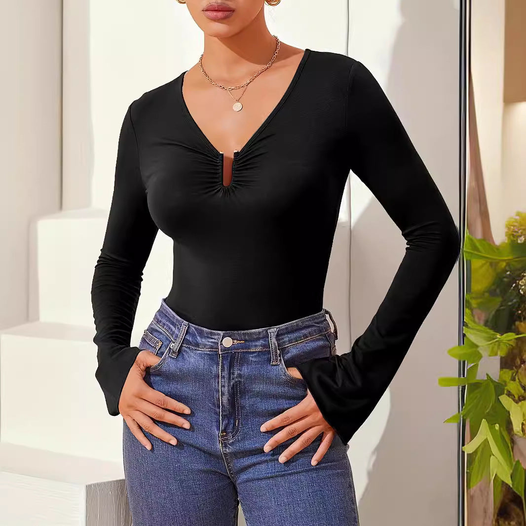 AutumnWinter New Style Fashion Solid Color Slim-Fit Long-Sleeve Base Layer