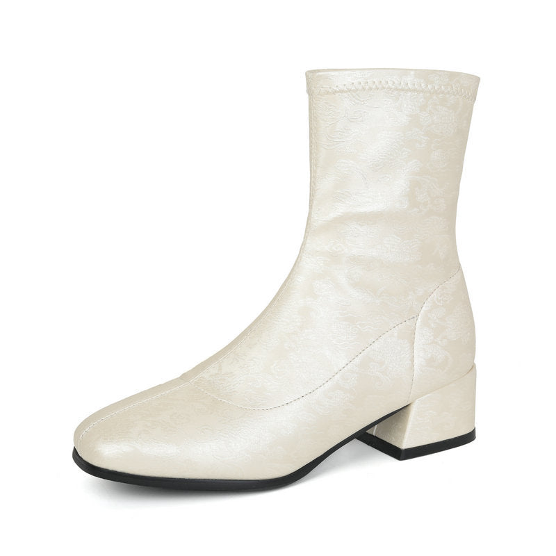 New Chinese-style Womens Shoes French- Elegance Fashion Booties