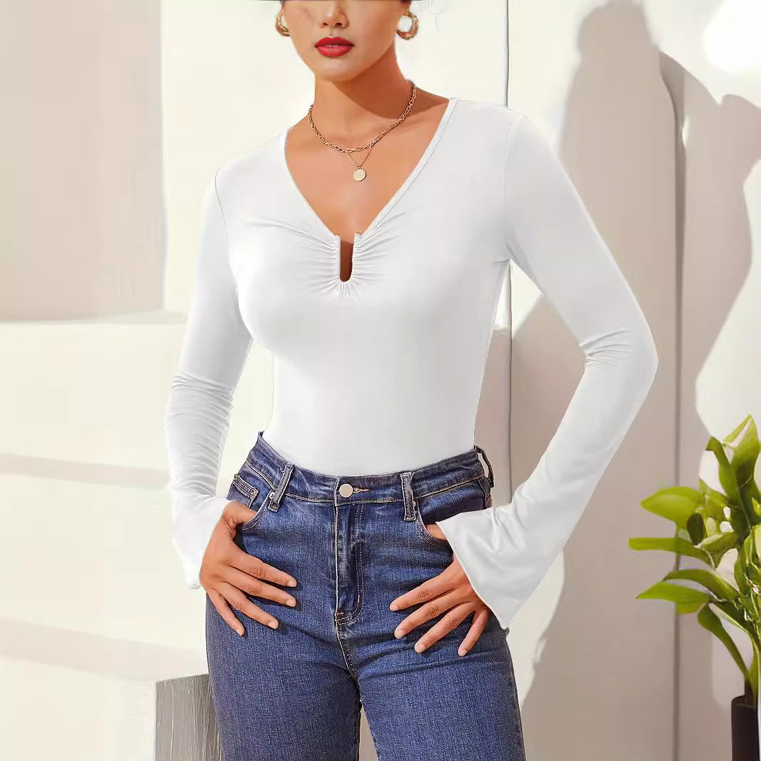 AutumnWinter New Style Fashion Solid Color Slim-Fit Long-Sleeve Base Layer